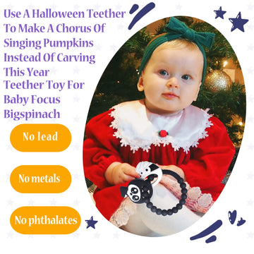 Bigspinach Mummy Teether And Cute Grim Reaper Ring Teether Halloween Activities Designed With A Bumpy Ring For Soothing And Ease Of Grabbing