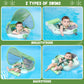 GENTEACO Mambobaby Baby Pool Float with Removable Canopy 3-24 Months Baby Float Soft Waterproof Infant Swim Float Add Tail Avoid