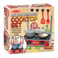 Melissa & Doug 19-Piece Deluxe Wooden Cooktop Set with Wooden Play Food, Durable Pot and Pan