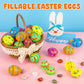 Oliker Easter Basket Stuffers, 24 Pcs Prefilled Easter Eggs With Gemstone Crystals For Egg Hunt, Classroom Prize Supplies Birthd