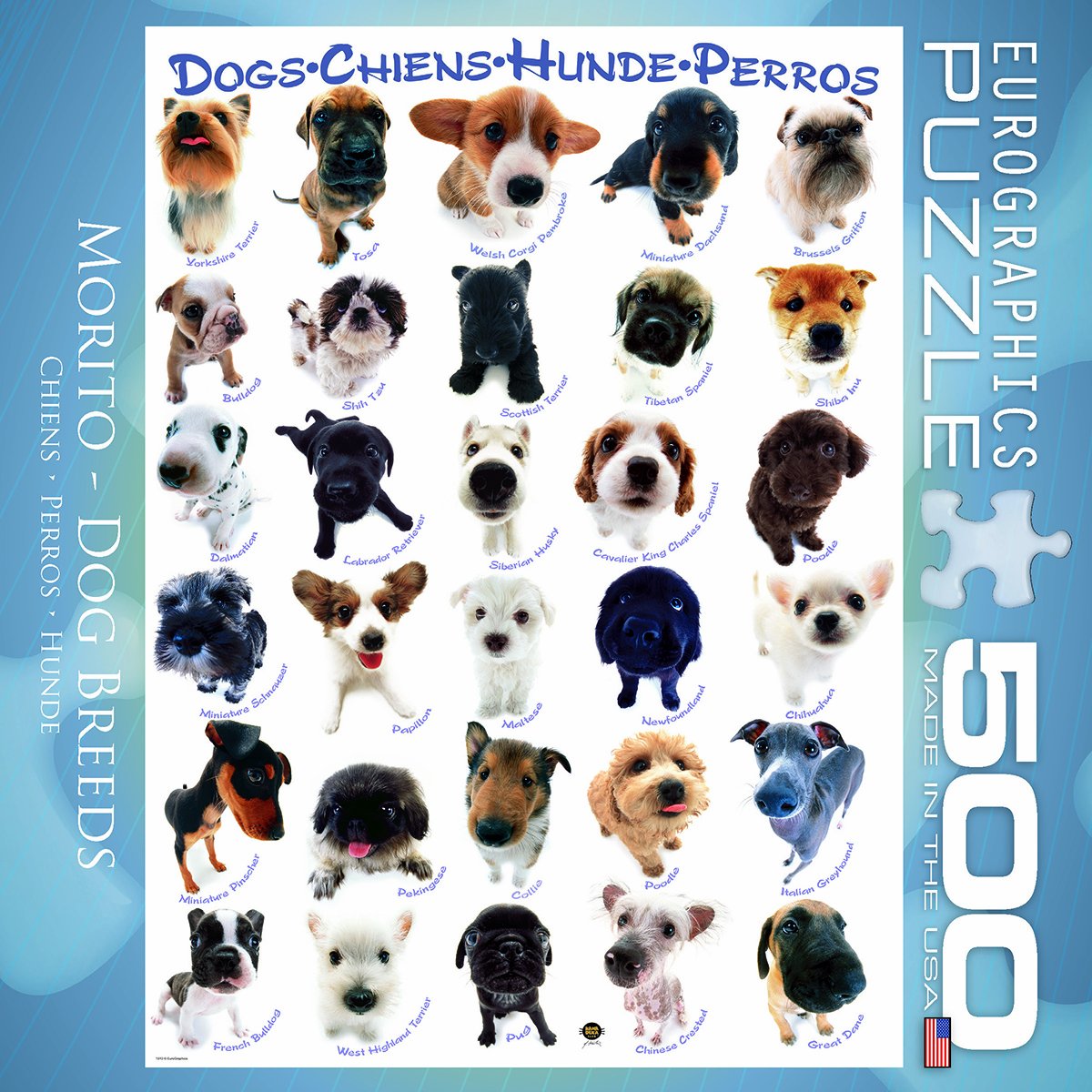 Dog Breeds Puzzle, 500-Piece