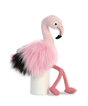 Aurora® Exquisite Luxe Boutique™ Ava Flamingo Stuffed Animal - Luxurious Elegance - Sensory Delight - Pink 12 Inches