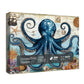 Funny Octopus Ocean Puzzles for Adults 1000 Pieces, Fantasy Pirate Marine Jigsaw Puzzles, Art Nature Sea Puzzles
