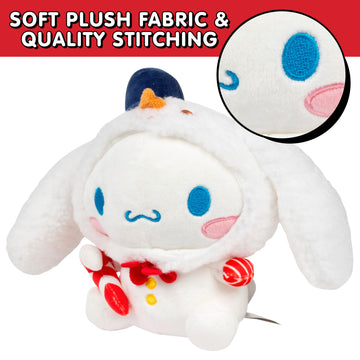 Hello Kitty And Friends 8' Cinnamoroll Plush W/Snowman Outfit - Limited Edition - Officially Licensed Sanrio - Soft Stuffed Animal Toy Figure - Easter Basket Stuffer Gift For Kids, Boys, Girls - 2+
