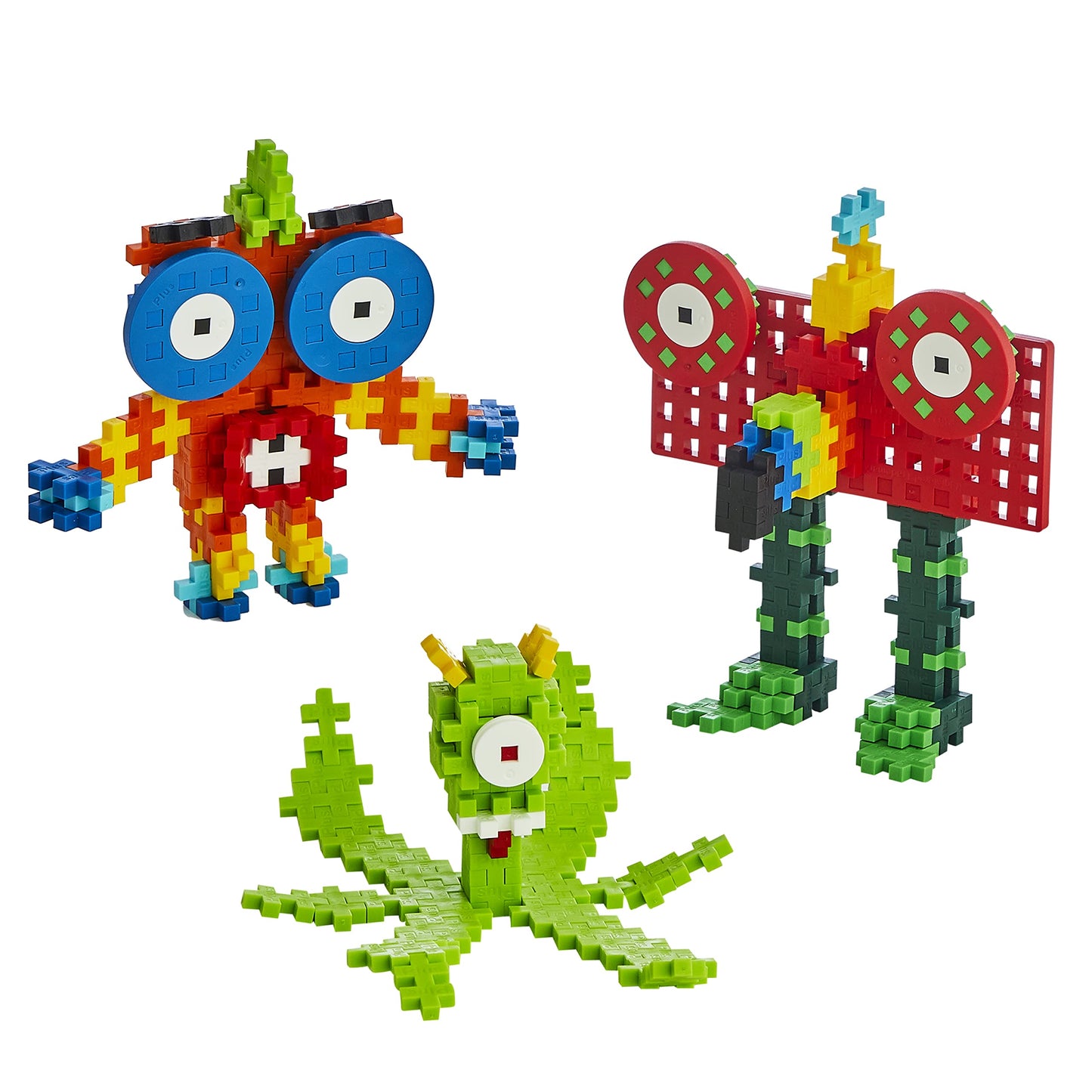 Plus Plus Learn To Build Set, 240 Mini Interlocking Building Blocks, 3D Puzzle Stem & Art Kit Playset - Creatures