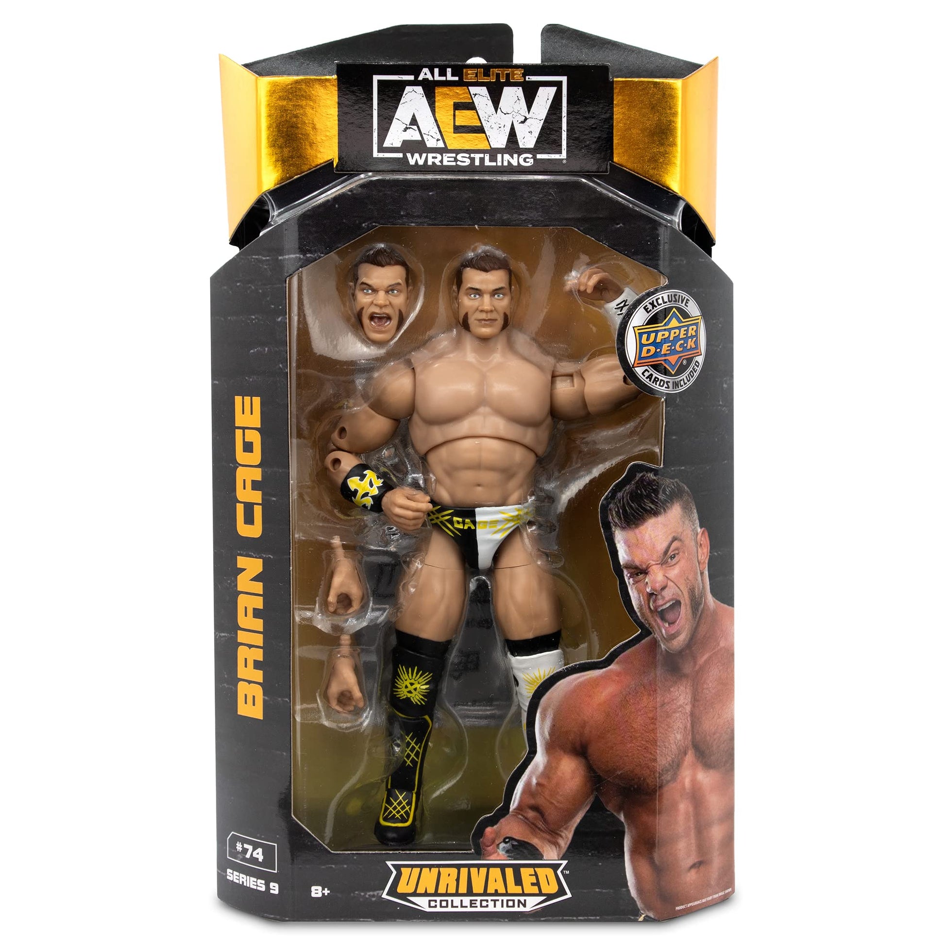 All advanced Wrestling - 6-Inch Brian Cage Figure - AEW Unrivaled Collection Series 9