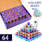 64 Pack Mini Galaxy Slime Kit Party Favors, Stretchy, Stress Relief, And Safe For Girls And Boys Classroom Reward, Valentine'S D
