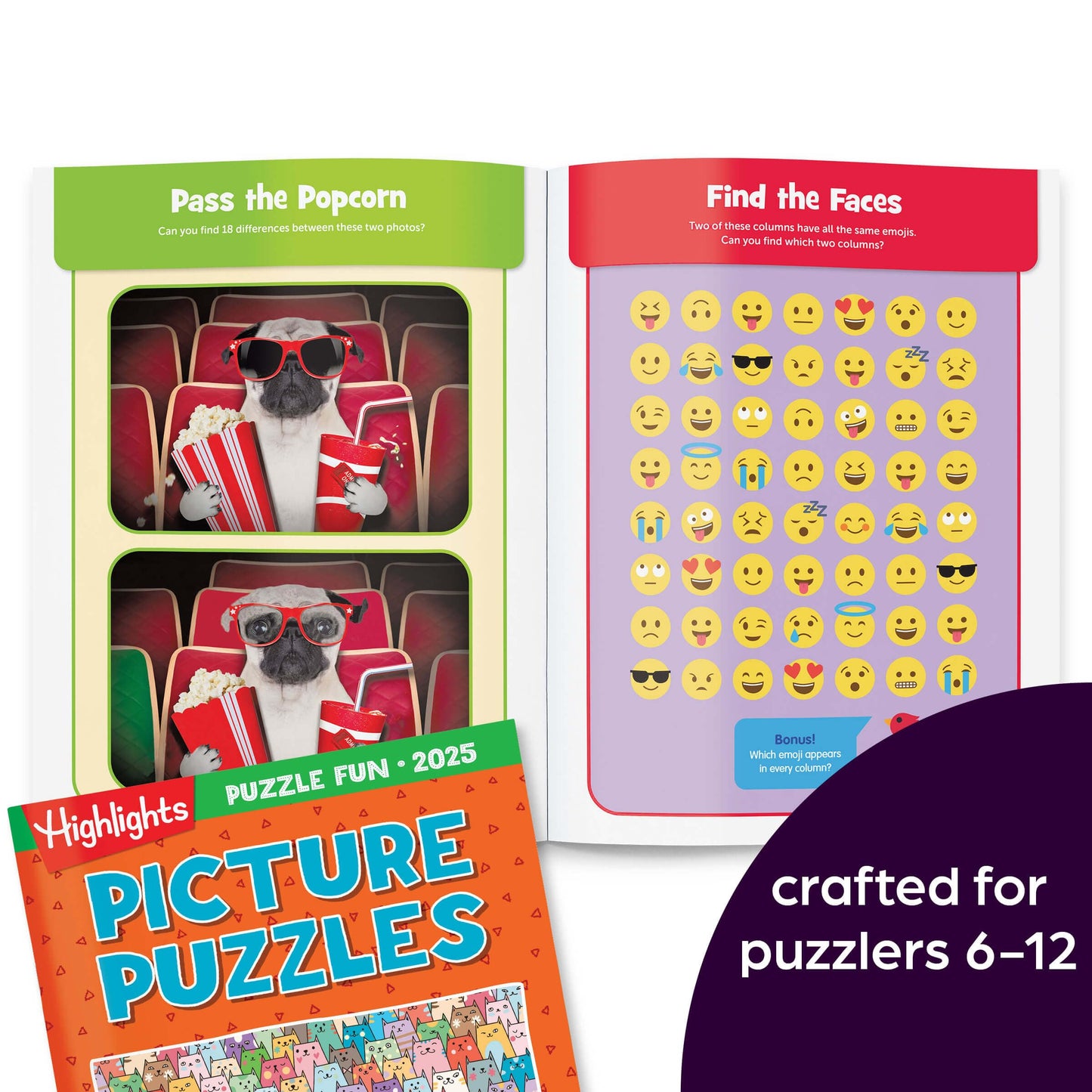 Highlights Puzzle Fun 2025 Puzzle Books For Kids Ages 6 And Up, 4-Book Set Of Brain Teasers, Mazes, Word Puzzles And More Travel