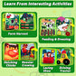 Cobelae Busy Book for Toddlers 1-3  Farm Quiet Activity Books for Toddlers 1 Year Old  Montessori Toys Preschool Early Educational Learning Air Travel Toy for Kids  Boys Girls Gift