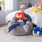 Club Mocchi-Mocchi Knuckles Plush - 15" Red Squishy Collectible Sonic Toy - Soft Polyester Stuffed Animal