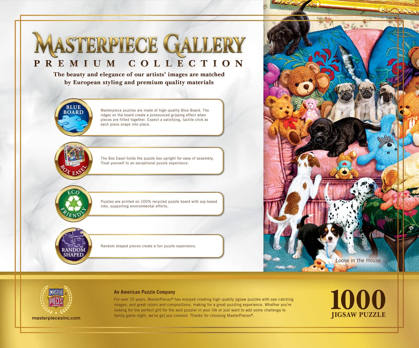 MasterPieces 1000 Piece Jigsaw Puzzle - Loose in The House - 19.25"x26.75" - Team Color - Model 72231