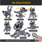 Top Race Robot Dog Toy - Interactive Fun And Educational Stem Remote Control Robot Toy For Kids - Dances, Sits, Stands, Barks, Walks - Rechargeable - Plastic Pet Robot - Dark Grey