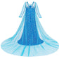 Aoiviss Princess Dresses For Girls Luxury Sequin Princess Costume Kids Fancy Dress Up For Halloween Carnival Party Cosplay