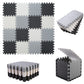 Tamiplay 16 Tiles Foam Play Mat, 0.4 Inch Thicked Interlocking Floor Mats With Solid Colors, Squares Baby Play Mat, Eva Foam Puzzle Floor Mat Foam Mats For Toddlers(White/Black/Gray)