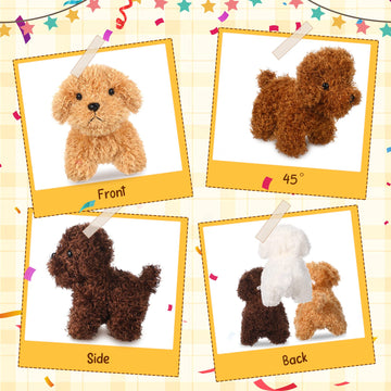 Hydren 30 Pcs Puppy Dogs Stuffed Animals Bulk Mini Dog Plush Soft Puppy Fluffy Stuffed Animal Dog For Kids Baby Girls Boys Birth