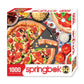 Springbok 1000 Piece Jigsaw Puzzle - Pizza Night, 24"x30", Cardboard, Colorful Pizza Parlor Design