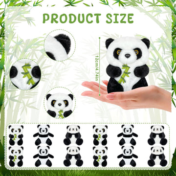 38 Pcs Adopt A Panda Party Favors Include 12 Mini Panda Stuffed Animals 12 Foldable Boxes 12 Adoption Cards 1 Adopt Sign 1 Fence