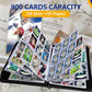 Hesplus Trading Card Binder, 900 Pockets Sleeves With Zipper, Double Sided Pocket Pu Card Collection Binder, Collector Card Albu