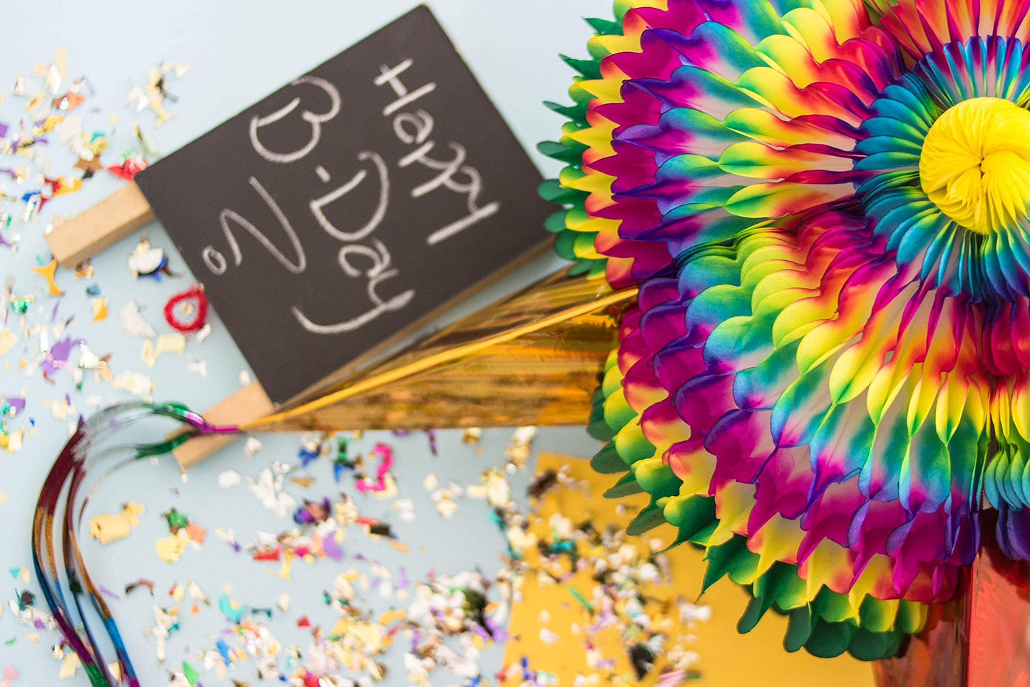 Celly Party Mexican Star Pinata, 32 Inch Large Rainbow Pinata, Foldable Fiesta Decoration for Kids Birthday, Cinco de Mayo, Dia