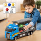 NIPLOOOW Toddler Boys Toys for 3 4 5 6 Years Old, Truck Vehicle Toy Set with Play Mat, Die-Cast Toy Car Carrier Truck for Boys K