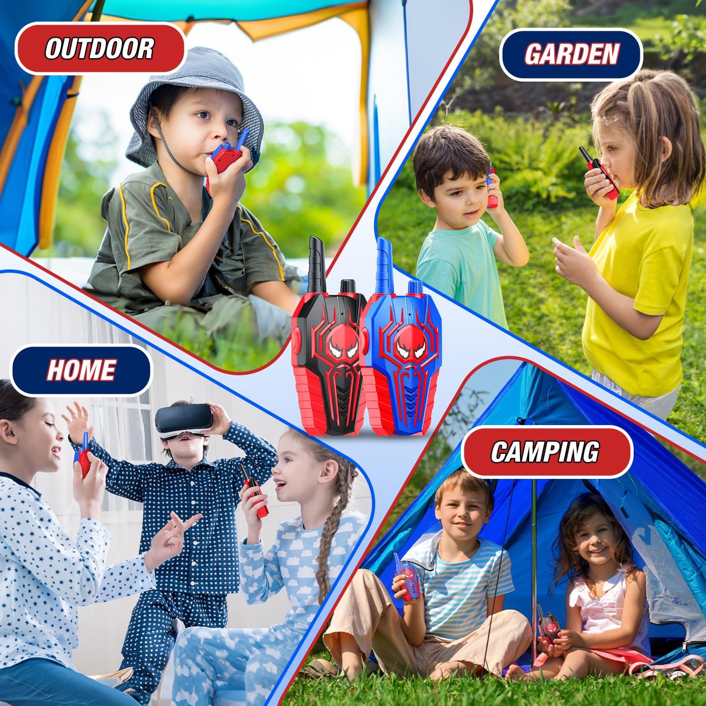 Walkie Talkies For Kids Ages 3-8: Toys Gifts For 3 4 5 6 7 8 9 10 Year Old Boys Kid Outdoor Camping 2 Way Radio Toy Easter Brith