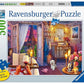 Ravensburger Cozy Bathroom Jigsaw Puzzle - 500 Piece Large Format | mature-themed Friendly | Unique Softclick Technology Vibrant & Glare-Free | FSC-Certified Sustainable Product
