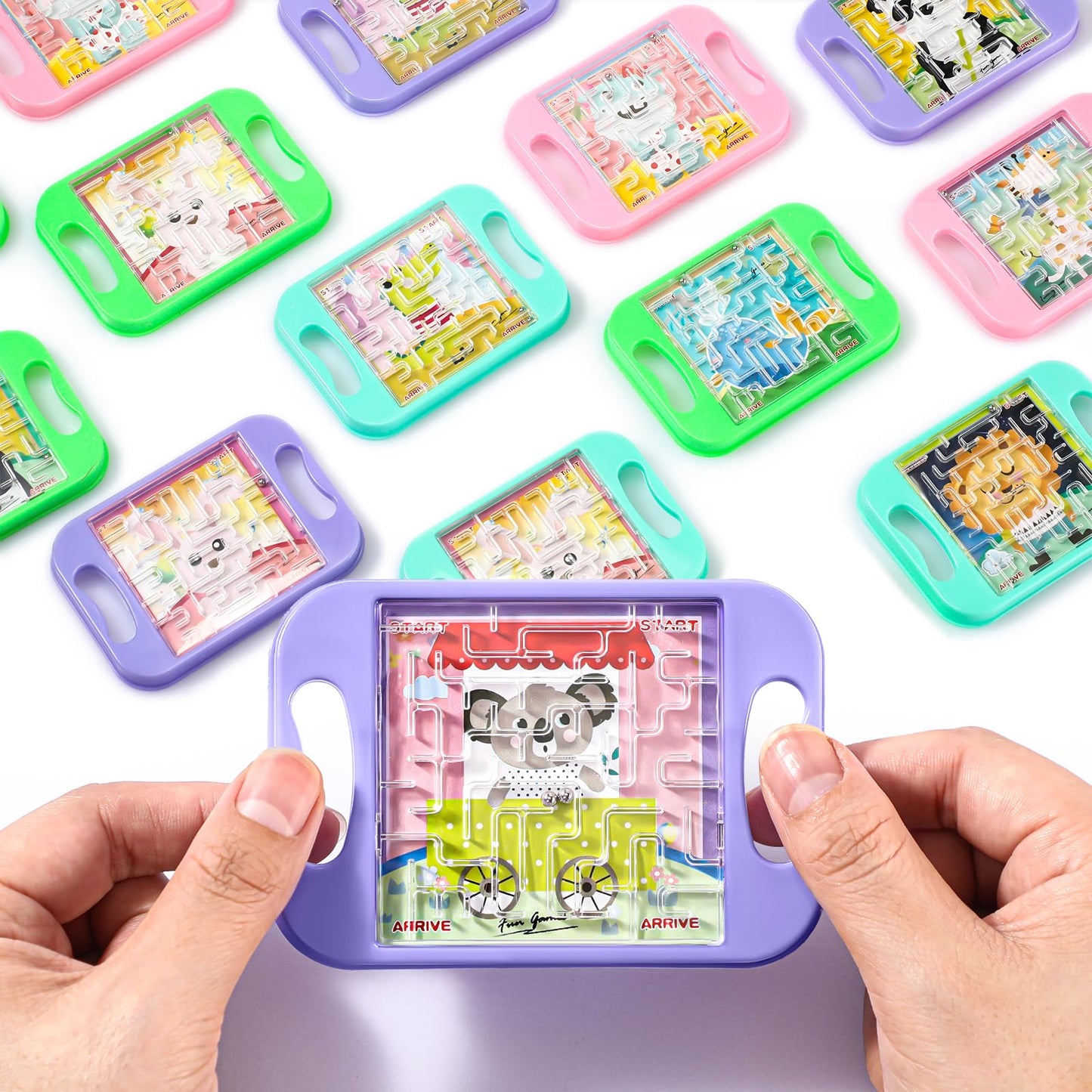 Jellyarch 36 Pcs Mini Maze Puzzle Bulk For Kids 4 Colors Small Maze Cubes Game Educational Handheld Puzzle Valentine'S Day Class