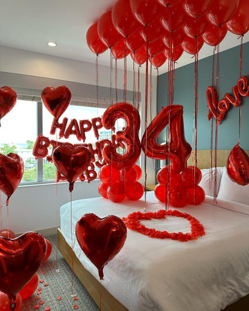 Red 3 Balloon, Number Balloon 40 Inch, 3Rd Three Year Old Birthday Deco For Spiderman Super Mario Party Supplies For Party Decor