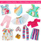 Zita Element 11 Pcs American Doll Clothes Dress And Accessories For 18 Inch Doll - 5 Sets Doll Outfits + 2 Pairs Random Style Shoes For 18 Inch Doll