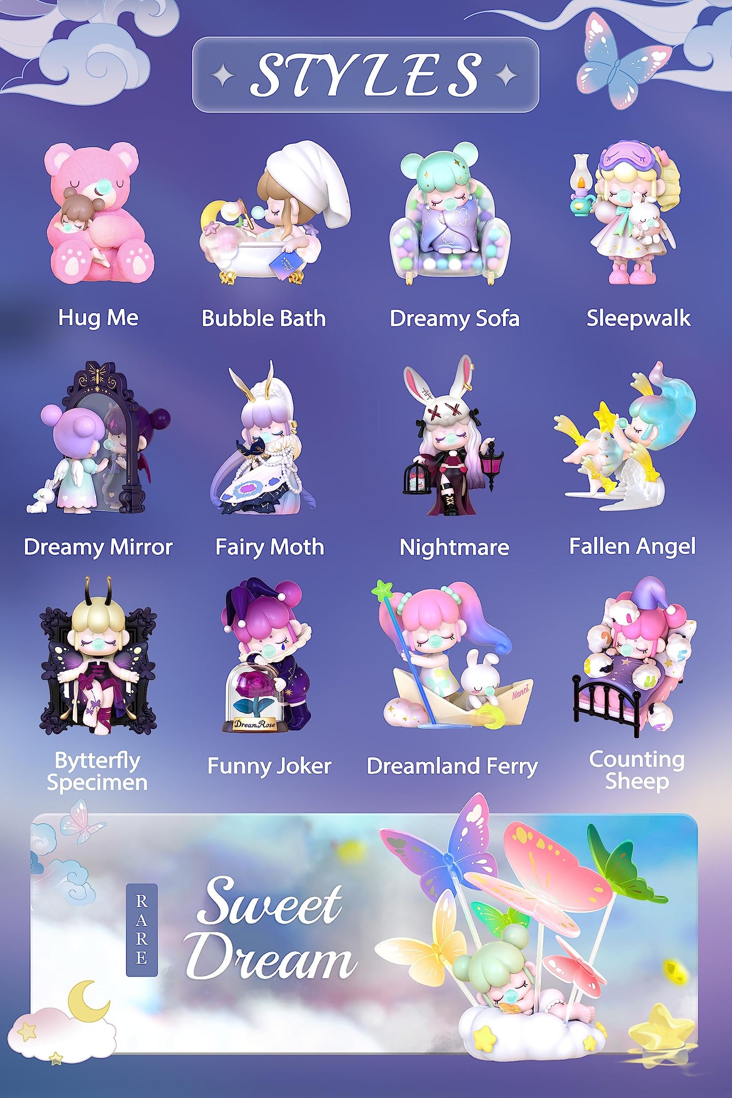 Rolife Nanci Blind Box-Nanci'S Dreams-Cute Action Figure-Kawaii Figures Blind Bags Creative Gift For Girls And Women