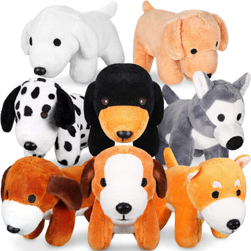 Sumind 8 Pieces Plush Dogs 5 Inch Stuffed Animals Bulk Assorted Cute Stuffed Dogs Small Animal Plush Toys For Girls Boys Graduat