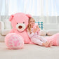 Ikasa Giant Teddy Bear Plush Toy Stuffed Animals (Pink, 63 Inches)