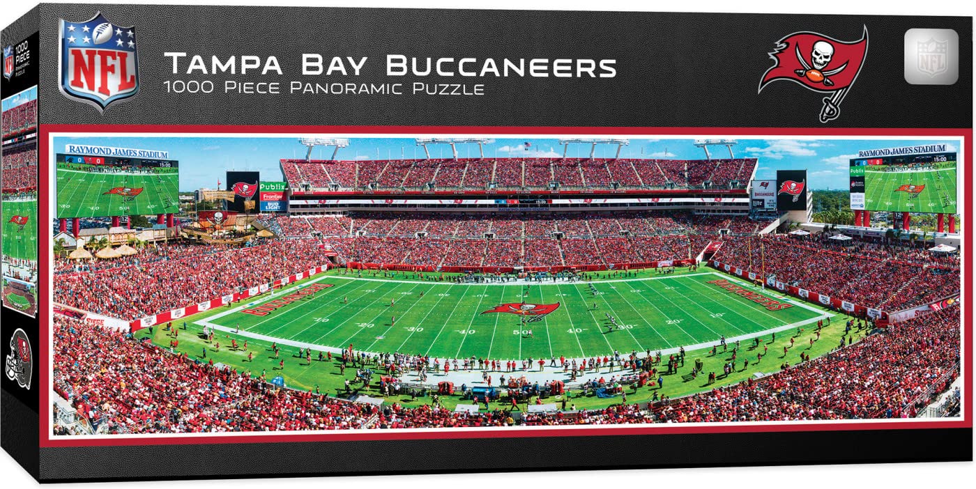 MasterPieces 1000 Piece Sports Jigsaw Puzzle - NFL Tampa Bay Buccaneers Center View Panoramic - 13x39