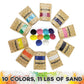 CuteyCo Crafty Sand for Kids - 10 Colors: 3 lbs of Vibrant Craft Sand & Play Sand