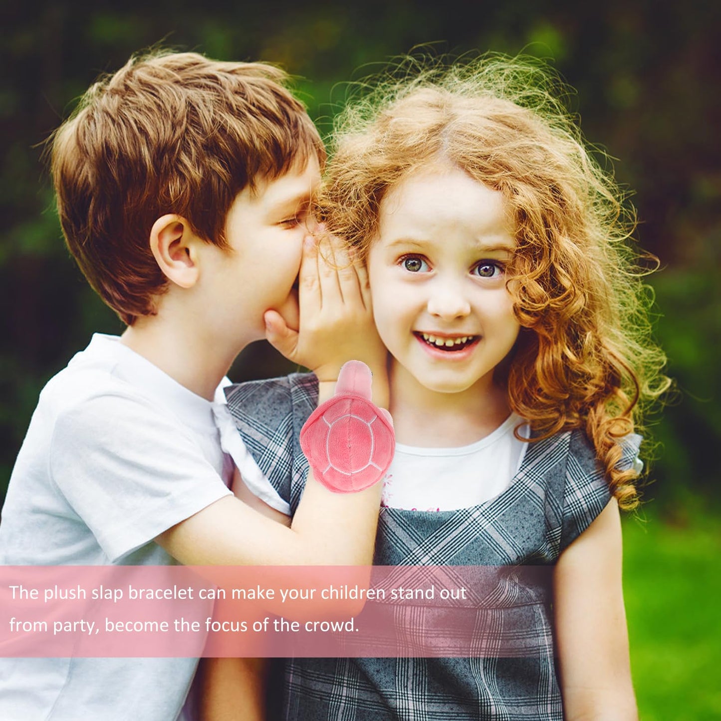 Abaodam Turtle Slap Bracelet Plush Stuffed Animal Slap Bracelet Hugger Snap Wrist Band for Kids Birthday Party Favors