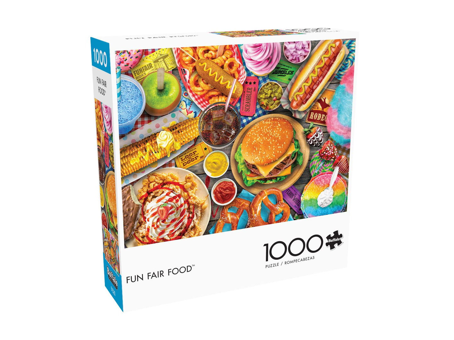 Buffalo Games Fun Fair Food 1000 Piece Jigsaw Puzzle - Large Multicolor Cardboard - Model 12729 for Adults, Perfect for Game Nights