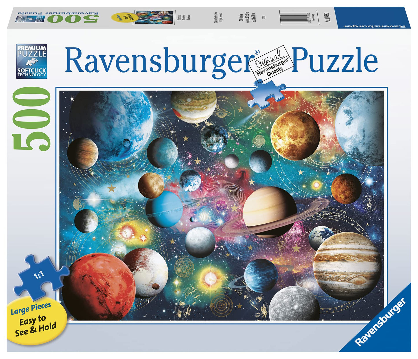 Ravensburger 500 Piece Planetarium Jigsaw Puzzle - Large Format, Unique Pieces, Matte Finish, Multicolor, Model 17468