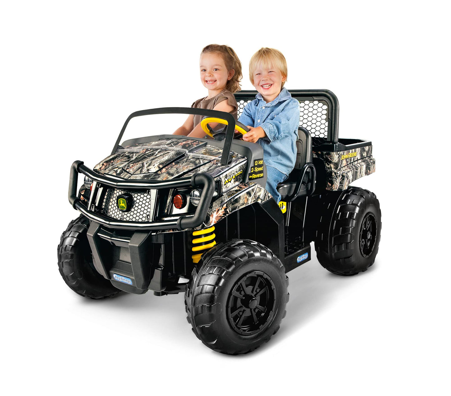 Peg Perego John Deere Gator XUV Rear Wheels, Black, 14 x 7 x 14 inches - Durable Replacement Wheels for Kids' Ride-On Toy