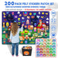 200Pcs Felt Story Board Set with Storage Bag Preschool Teaching Wall Flannel Busy Board Bonfire Party Themed Early Learning Inte