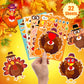 32 Sheets Thanksgiving Stickers, Thanksgiving Crafts for Kids, Make-A-Turkey Stickers for Kids Thanksgiving Party Favors Decorat