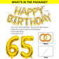 Shuntai 65Th Birthday Decorations For Men Women 65 Number Balloons Gold Jumbo Numbers 56 Foil Mylar Balloons With Letters Happy