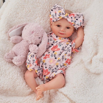 Babeside 4 Pcs Reborn Baby Doll Clothes For 17- 22 Inch Dolls, Baby Doll Clothes Outfits Doll Accessoreis With Sock, Headband Ne