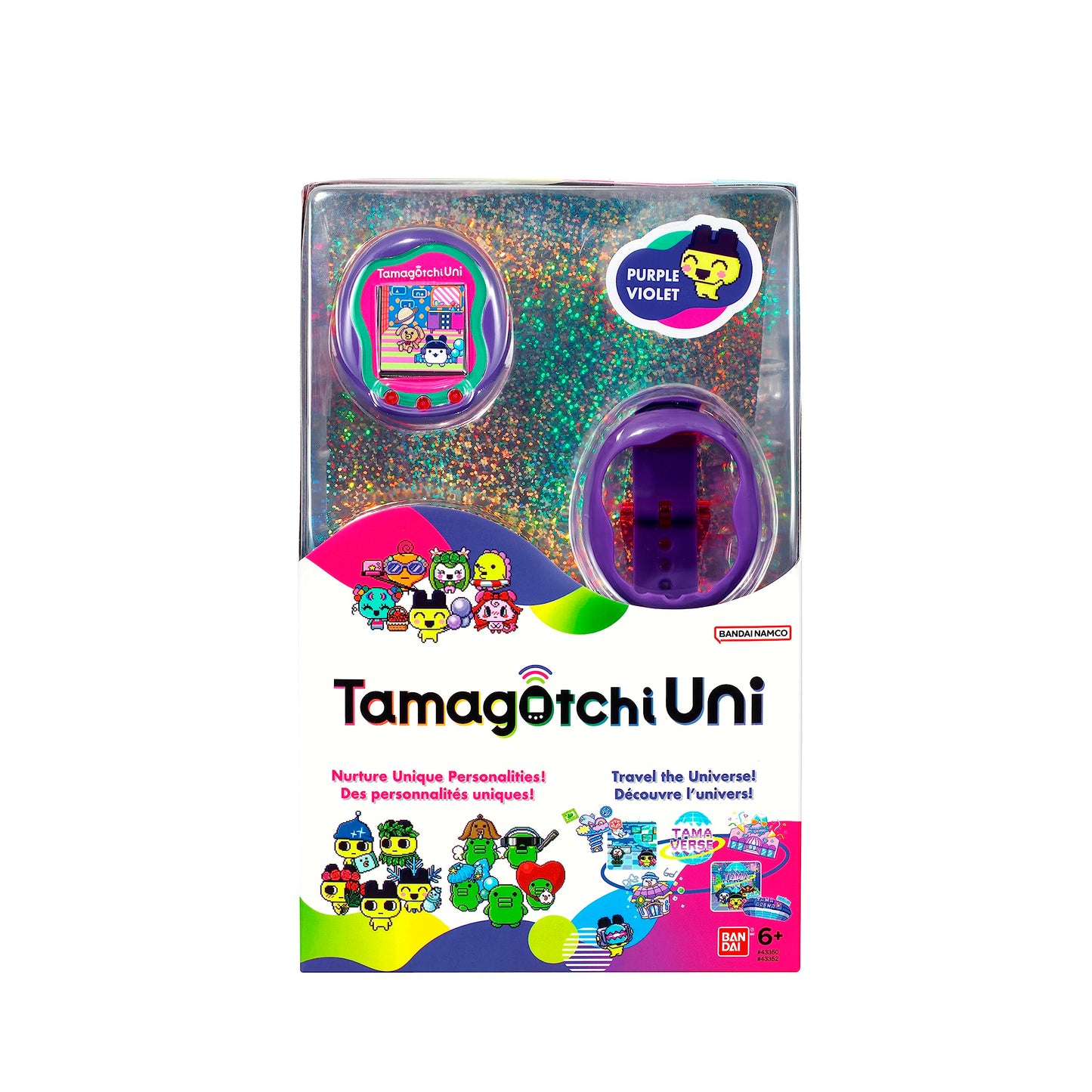 Tamagotchi Uni - Small Purple Digital Pet Toy, Model T09074, Made of ABS Material