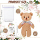 Wettarn 50 Sets Baby Shower Small Bears Tiny Plush Bear Bulk With Flower Thank You Tag And Mesh Bag 4.72'' Tiny Bear Baby Shower
