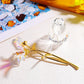 Clear Crystal Lily Flower Figurine With Stems - Handmade Collectible Statue For Decoration Mothers Day Centerpiece Valentines Day Bridal Shower Gift