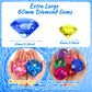 Marforever Extra Big Diving Gems, 60Mm Extra Large Diamond Pool Toys Huge Colorful Acrylic Diamond Gems Pirate Treasure Diving G