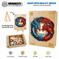 Woodbests Wooden Puzzle For Adults, Yin-Yang Dragon Puzzle (M, 200Pcs, 11.3'X10.9') Beautiful Wooden Box, Wooden Jigsaw Puzzles Unique Shape, Birthday Gifts For Adults And Kids Family Game
