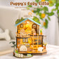 Robotime Diy Miniature House Kit, Mini Wooden Dollhouse Diorama Model, Tiny House Building Kits,Birthday Christmas Craft Hobbies