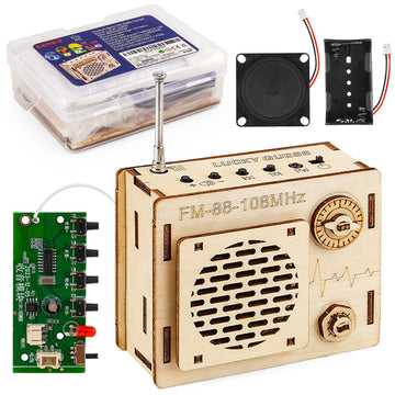 STEM Projects for Kids & Adults, FM 88-108 MHz Radio Toy Set, DIY Science Experiment Electronics Kit, Beginner's Starter Set, Id