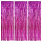 TONIFUL 3-Pack Door Streamers, Metallic Photo Booth Backdrop with Foil Fringe Curtain for Birthday, Bridal Shower, Bachelorette 
